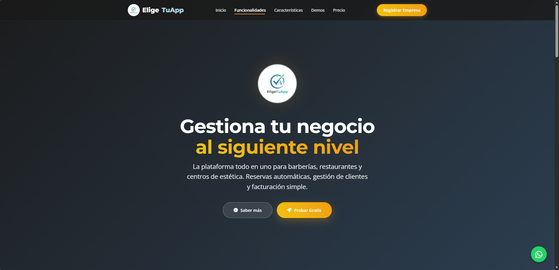 Captura de EligeTuApp